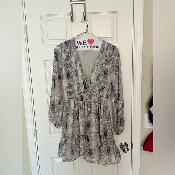 Python Print Mini Dress - Picture 4 of 7